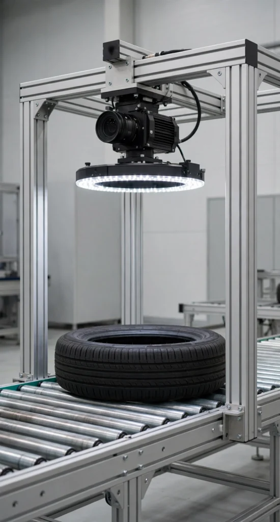 Industrial vision inspection equipment for tyre label checking